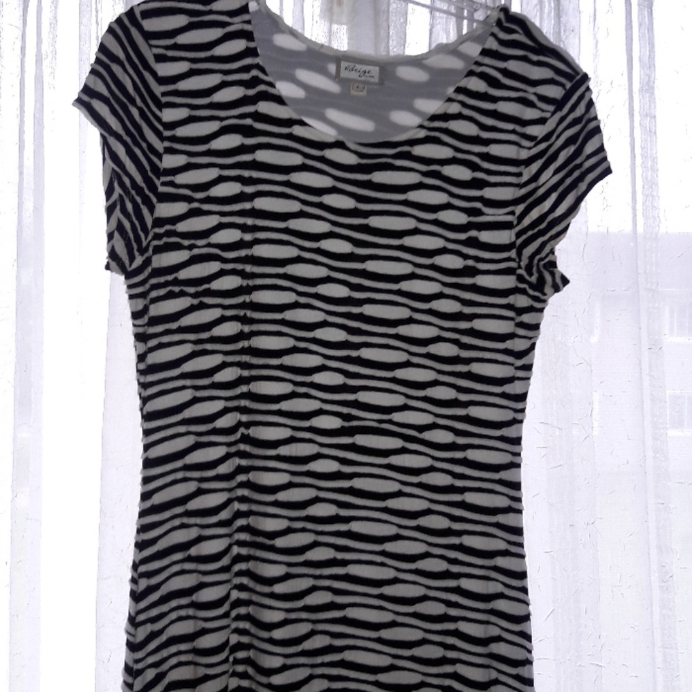 EUC black and white maxi dress